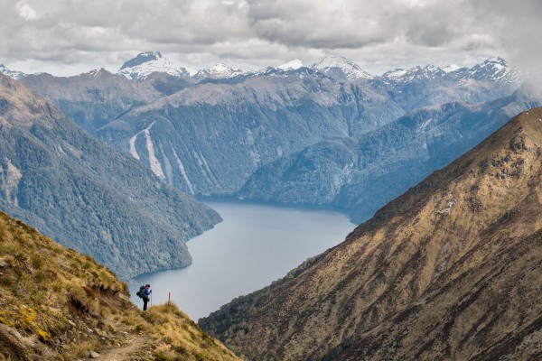 Looking over South Arm of Lake Te Anau - Kepler Heli Hike Looking over South Arm of Lake Te Anau - Kepler Heli Hike